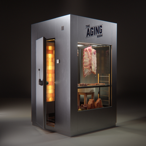 The Aging Room. Premium Meat Dry-Aging Walk-in Chamber in Stainless Steel.
