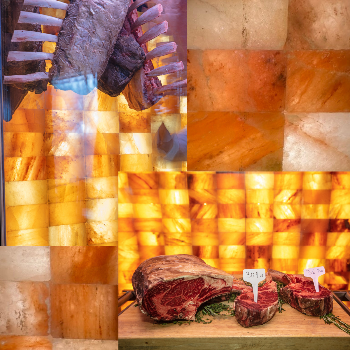 Dry-Aged Meat In the Walk-In Dry-Aging Chamber by The Aging Room®.